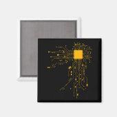 Anatomisches Herz CPU Prozessor Computerwissenscha Magnet (Vorderseite/Rückseite)