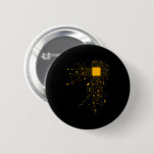 Anatomisches Herz CPU Prozessor Informatik Pr Button (Vorne & Hinten)