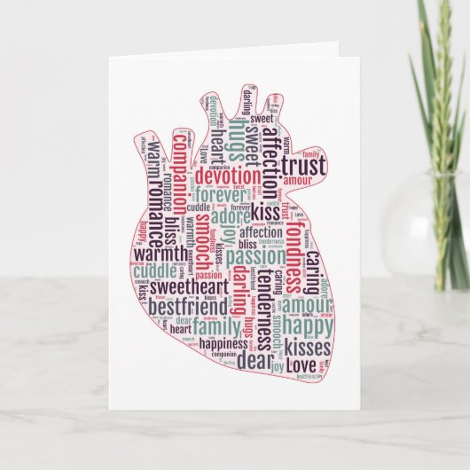 Anatomisches Herz des alternativen Valentinsgrußes Karte (Vorderseite)