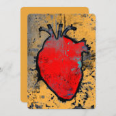 anatomisches Herz Einladung (Vorne/Hinten)