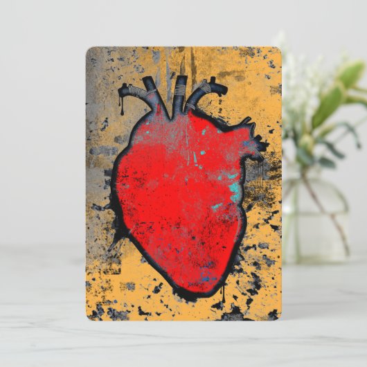 anatomisches Herz Einladung (Stehend Vorderseite)