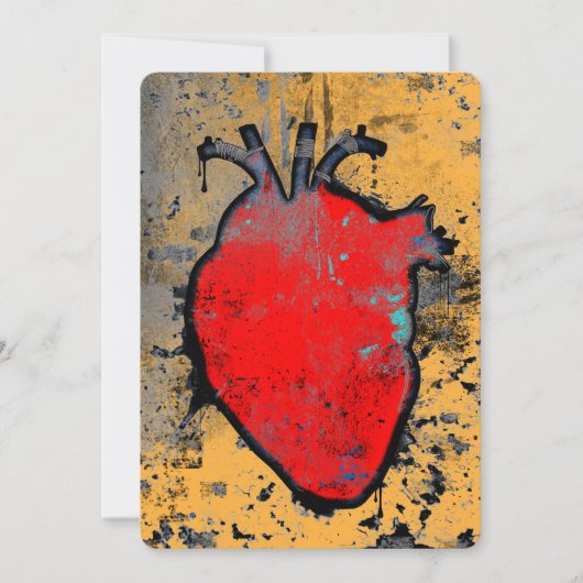 anatomisches Herz Einladung (Vorderseite)