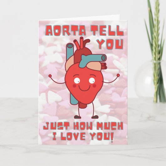 Anatomisches Herz Funny Valentine Card Karte (Vorderseite)