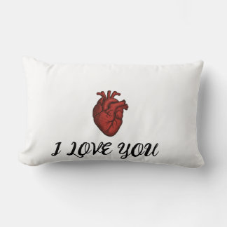 Anatomisches Herz „ICH LIEBE DICH“ Design Lendenkissen