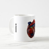 Anatomisches Herz Kaffeetasse (Vorderseite Links)