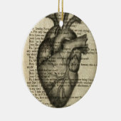 anatomisches Herz Keramikornament (Rechts)
