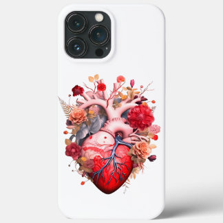 Anatomisches Herz mit Blume Case-Mate iPhone Hülle