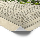 Anatomisches Herz mit Blume & Hummingbird Poster (Ecke)