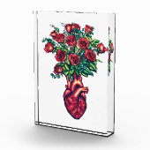 Anatomisches Herz mit Rose, Herzkrieger Fotoblock (Rechts)