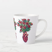 Anatomisches Herz mit Rose, Herzkrieger Milchtasse (Rechts)