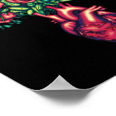 Anatomisches Herz mit Rose, Herzkrieger Poster (Ecke)