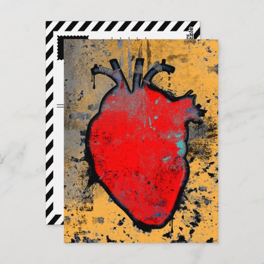 anatomisches Herz Postkarte (Vorne/Hinten)