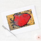 anatomisches Herz Rechteckiger Aufkleber (Umschlag)