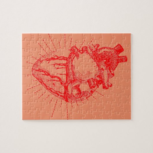 Anatomisches Herz-rote u. weiße Sammlung Puzzle (Horizontal)