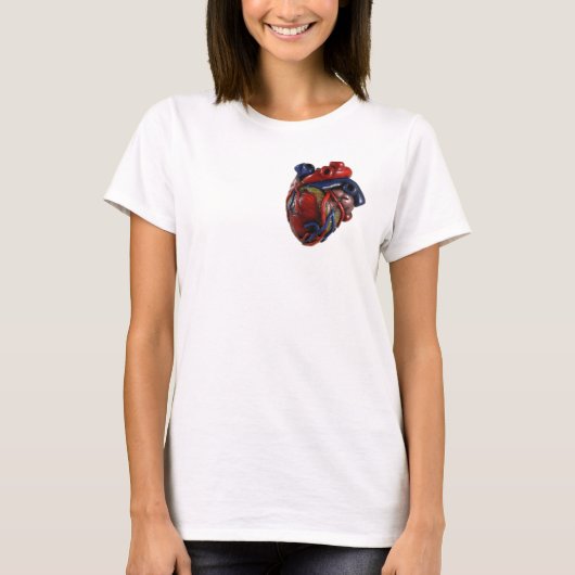 Anatomisches Herz T-Shirt (Vorderseite)