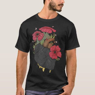 Anatomisches Herz und Blume Männer Frauen Kardiolo T-Shirt