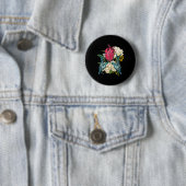 Anatomisches Herz und Blumen Doktor Valentin Button (Beispiel)