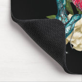 Anatomisches Herz und Blumen Doktor Valentine Mousepad (Ecke)