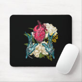 Anatomisches Herz und Blumen Doktor Valentine Mousepad (Mit Mouse)