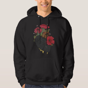 Anatomisches Herz und Blumen Männer Frauen Kardiol Hoodie