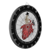Anatomisches Herz und gotisches Skelett Dartscheibe (Vorderseite Links)