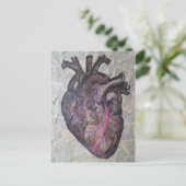 Anatomisches Herz, ursprüngliche Malerei Postkarte (Stehend Vorderseite)