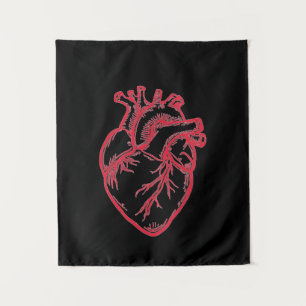 Anatomisches Herz Valentins Shirt Wandteppich