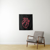 Anatomisches Herz Valentins Shirt Wandteppich (Beispiel)
