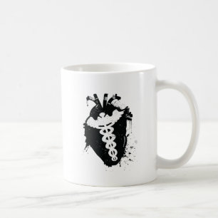 Anatomisches Herz von Caduceus Kaffeetasse