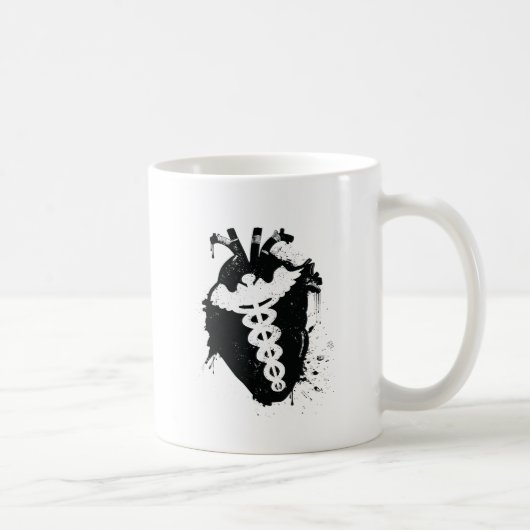 Anatomisches Herz von Caduceus Kaffeetasse (Rechts)