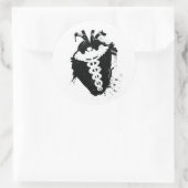 Anatomisches Herz von Caduceus Runder Aufkleber (Tasche)