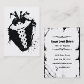 Anatomisches Herz von Caduceus Visitenkarte (Vorne/Hinten)