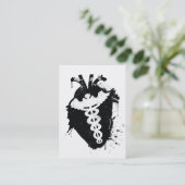 Anatomisches Herz von Caduceus Visitenkarte (Stehend Vorderseite)