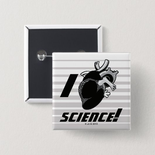 (Anatomisches Herz-) Wissenschaft I Button (Vorne & Hinten)