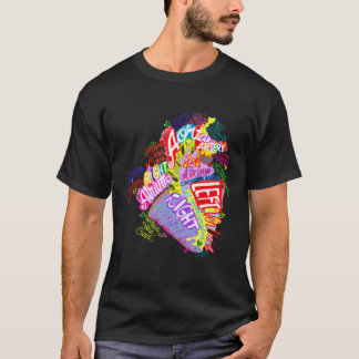 Anatomisches Herz Word Art Graffiti T-Shirt