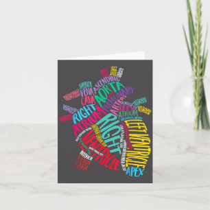 Anatomisches Herzdesign Herz-Kreislauf-Intensivsta Karte