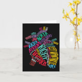 Anatomisches Herzdesign Herz-Kreislauf-Knorpel Karte (Gelbe Blume)