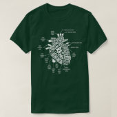 Anatomisches Herzdiagramm T-Shirt (Design vorne)