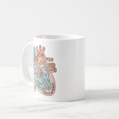 Anatomisches Herzkrankenpflegemittel Kaffeetasse (Vorderseite Links)