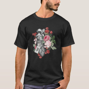 Anatomisches Herzorgan und Blume mit Mahal Kita T-Shirt