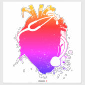 Anatomisches Herzstethoskop Aufkleber (Blatt)