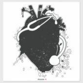 Anatomisches Herzstethoskop Aufkleber (Blatt)