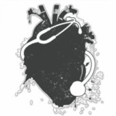 Anatomisches Herzstethoskop Aufkleber (Vorderseite)