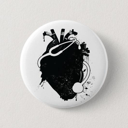 anatomisches Herzstethoskop Button (Vorderseite)
