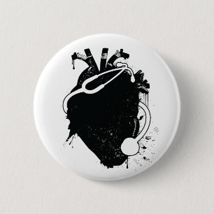 anatomisches Herzstethoskop Button