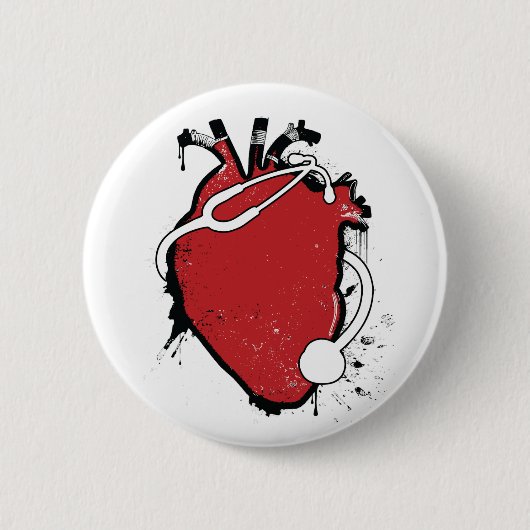 Anatomisches Herzstethoskop Button (Vorderseite)