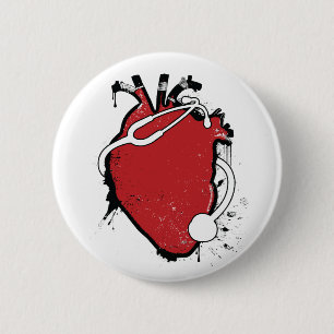 Anatomisches Herzstethoskop Button