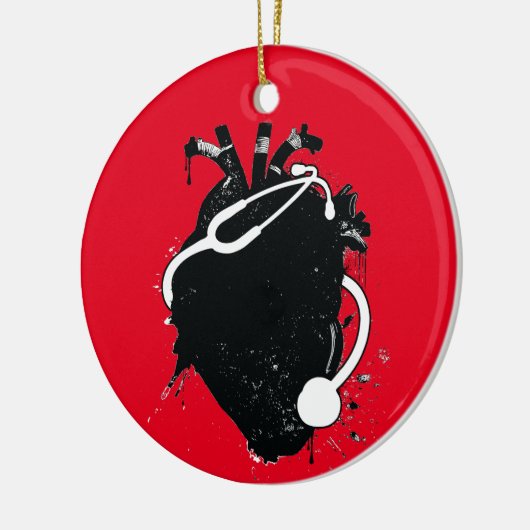 Anatomisches Herzstethoskop Keramikornament (Links)