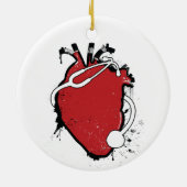 anatomisches Herzstethoskop Keramikornament (Hinten)