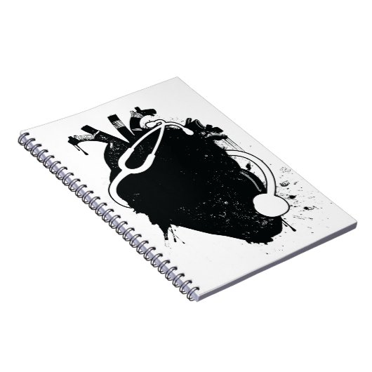 anatomisches Herzstethoskop Notizblock (Rechte Seite)